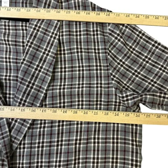 Hanro Switzerland Men's Flannel Checked Robe Cotton Cozy Comfort Size XXL - Picture 12 of 12